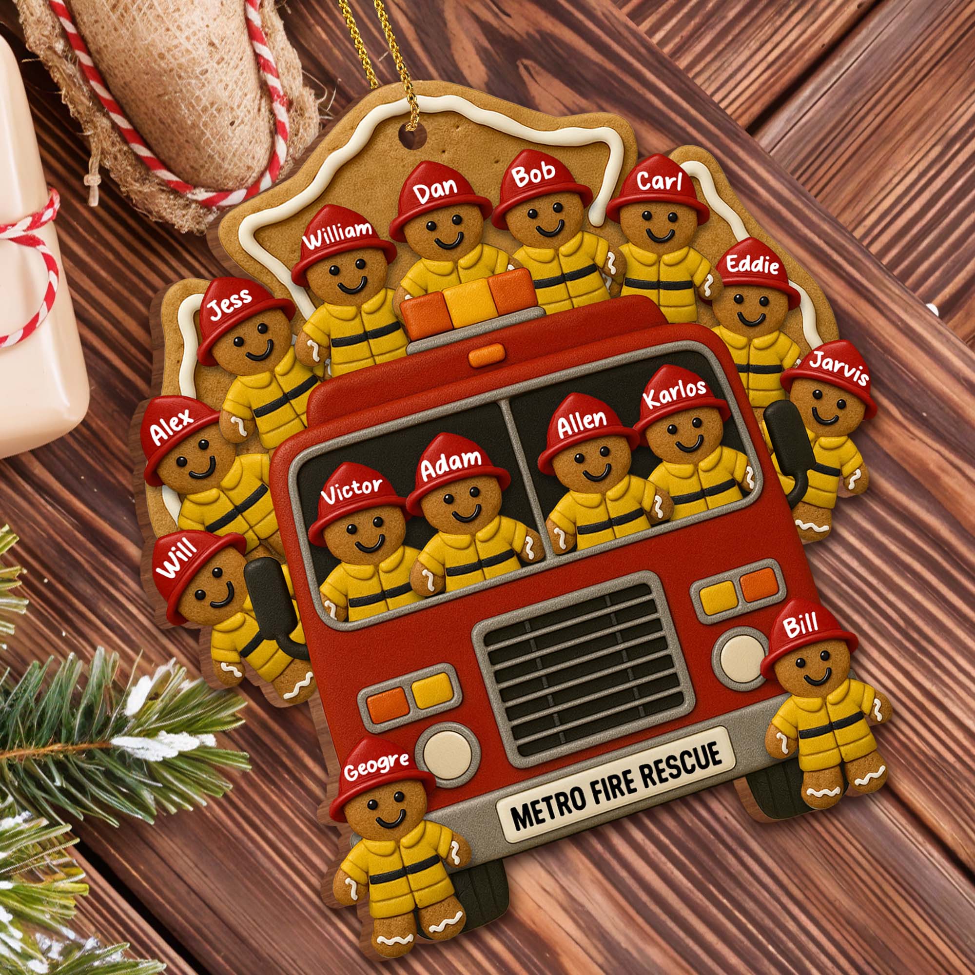 Celebrate Your Heroes With Festive Firefighter Ornament