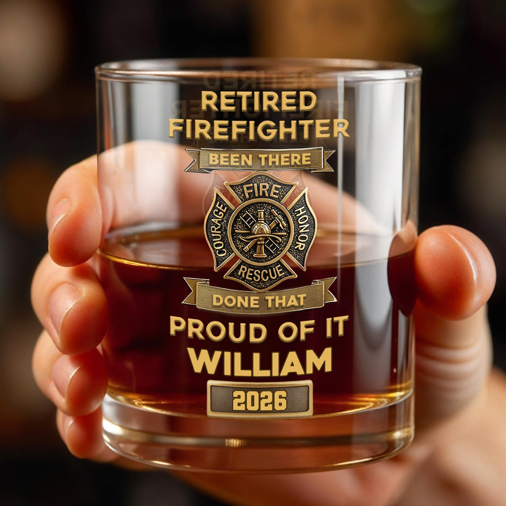 Retired Firefighter Courage Fire Honor Rescue Badge