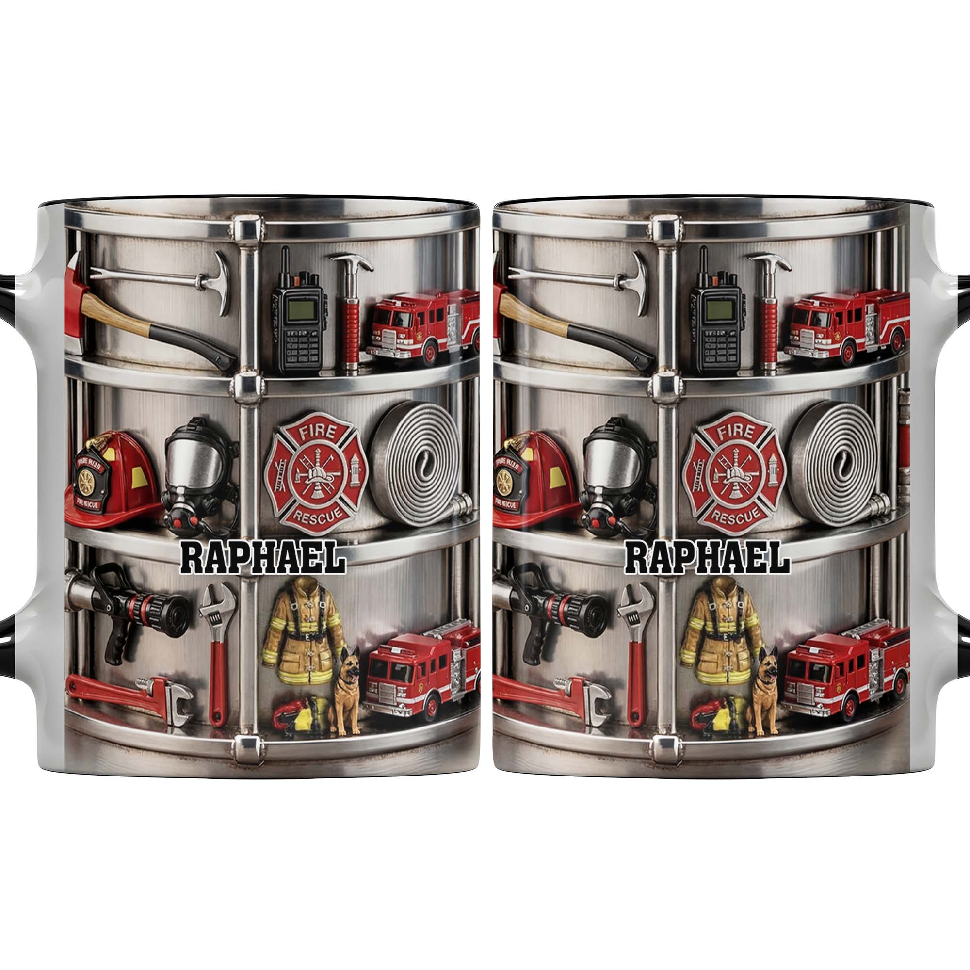 To My Brave Firefighter Fire Truck and Gear