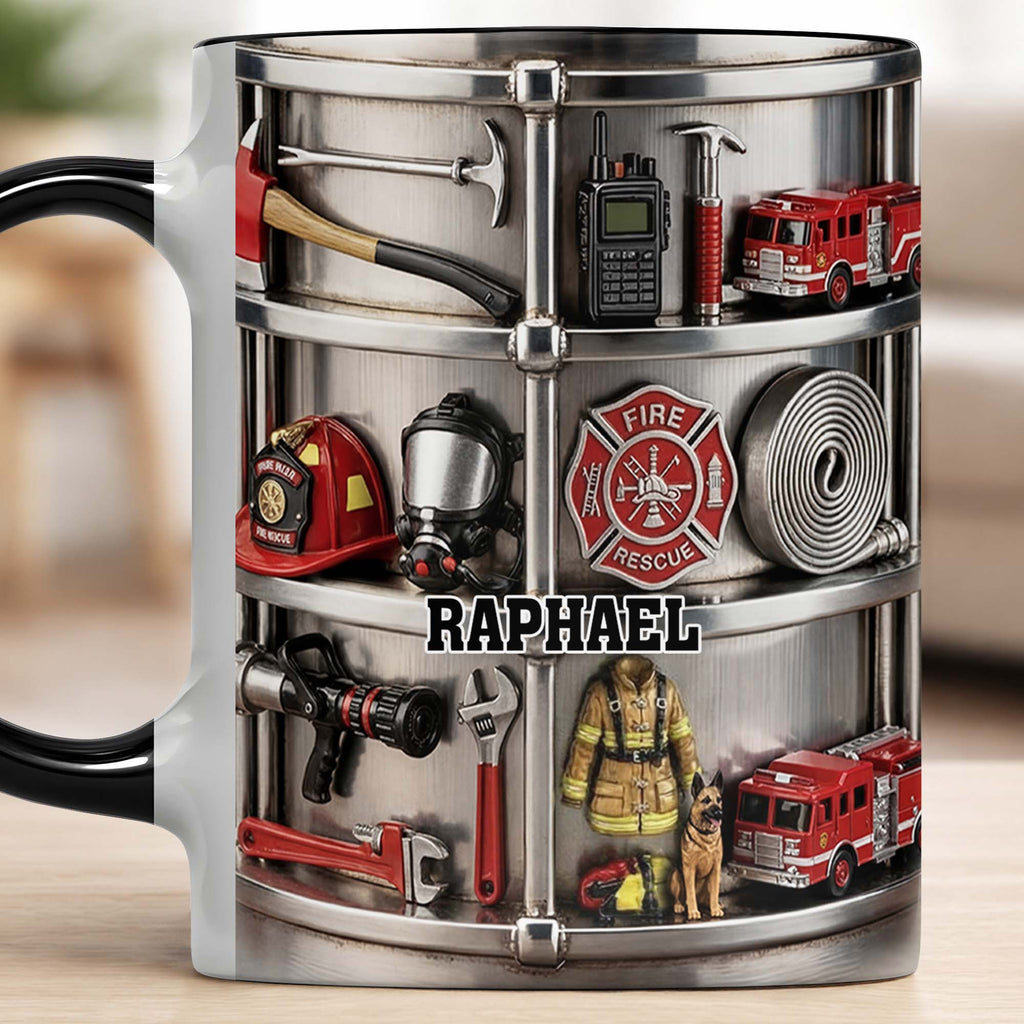 To My Brave Firefighter Fire Truck and Gear