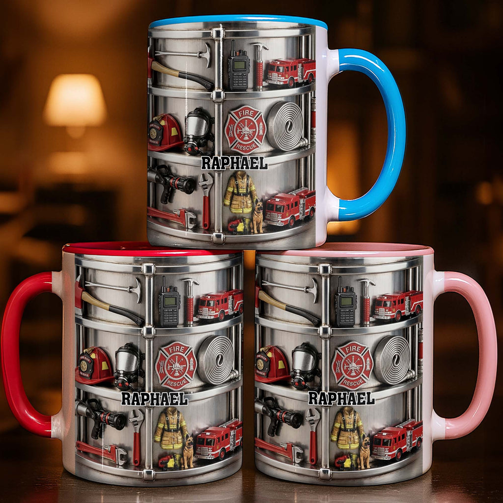 To My Brave Firefighter Fire Truck and Gear