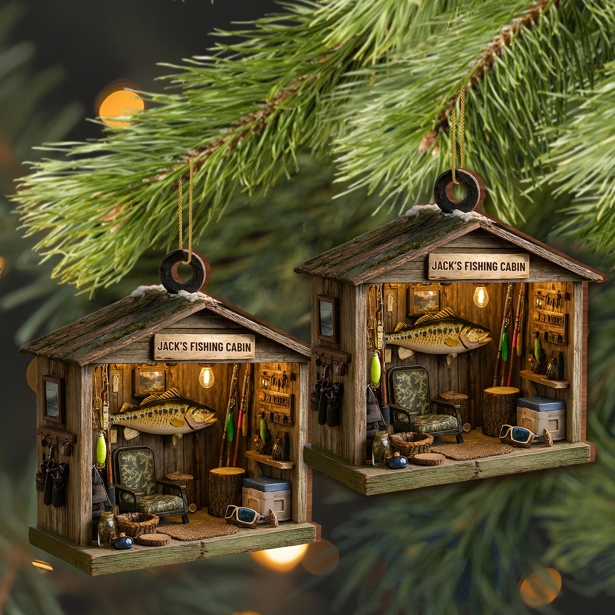 Jack's Fishing Cabin, Perfect For Fish And Fishing Rod Enthusiasts