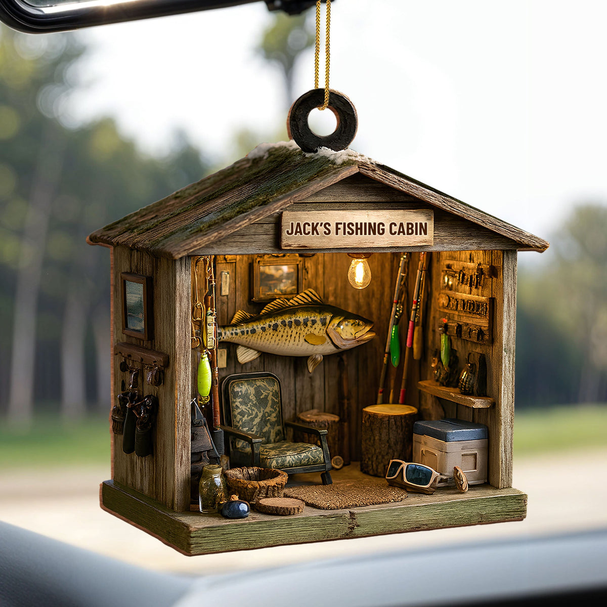 Jack's Fishing Cabin, Perfect For Fish And Fishing Rod Enthusiasts