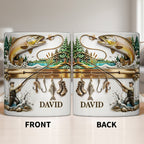 Personalized Gift For Fishing Enthusiasts With Fisherman And Lures