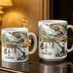 Personalized Gift For Fishing Enthusiasts With Fisherman And Lures