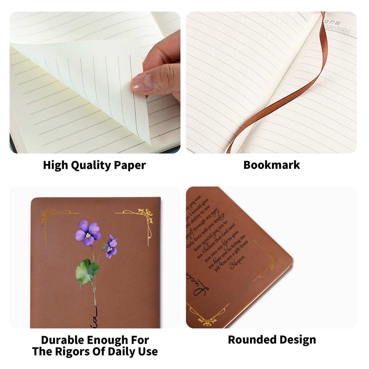 Gift From Heaven Personalized Leather Journal