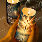 Light And Love Of God Personalized Religious Candle
