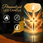 Light And Love Of God Personalized Religious Candle