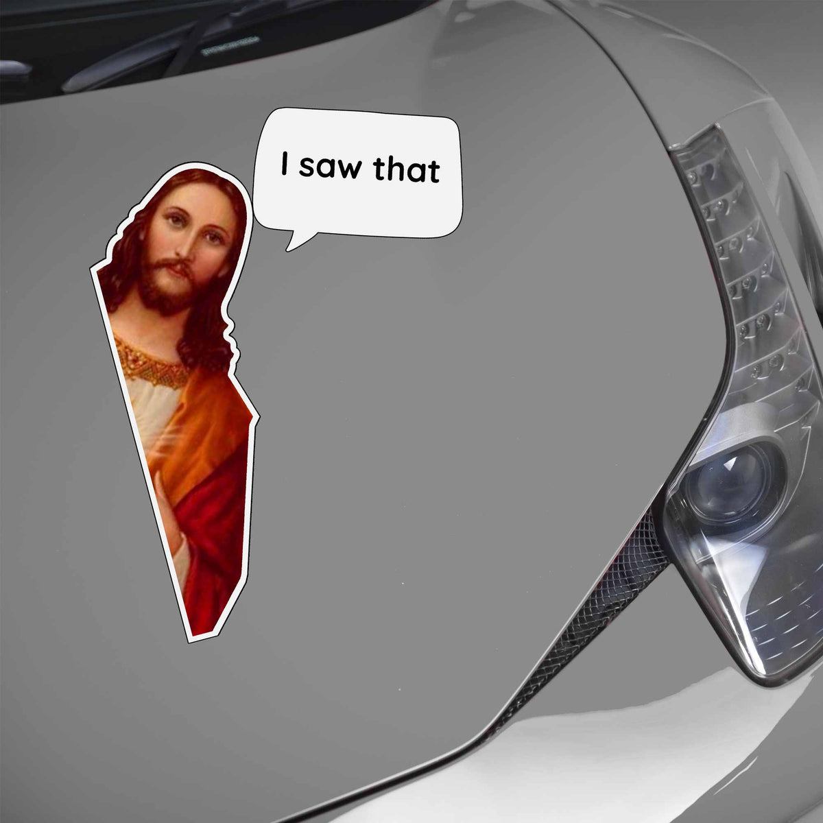 I Saw That, Religious Figure With Speech Bubble