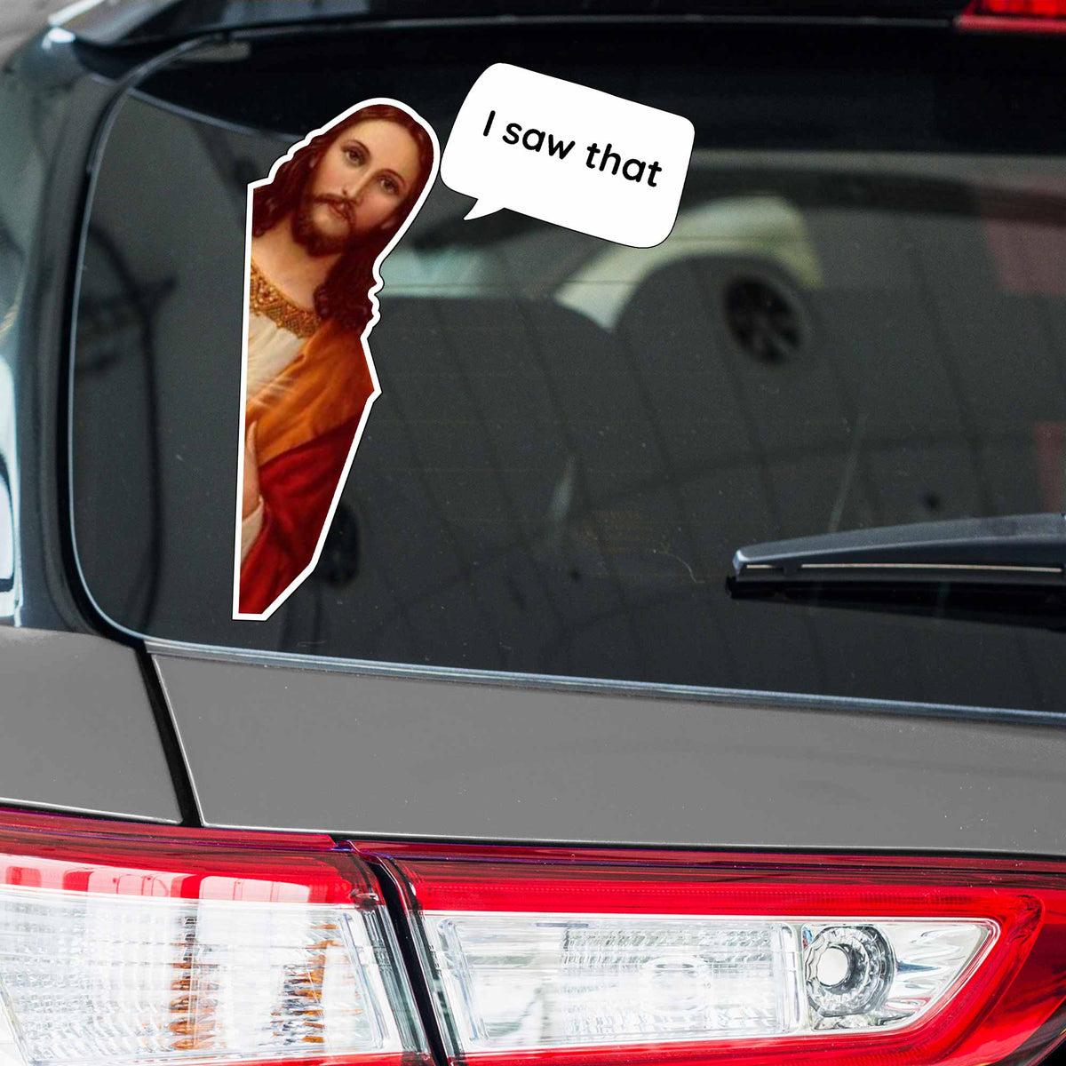 I Saw That, Religious Figure With Speech Bubble