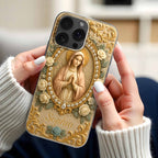 Celebrate Faith and Grace, Beautiful Rose and Virgin Mary Design