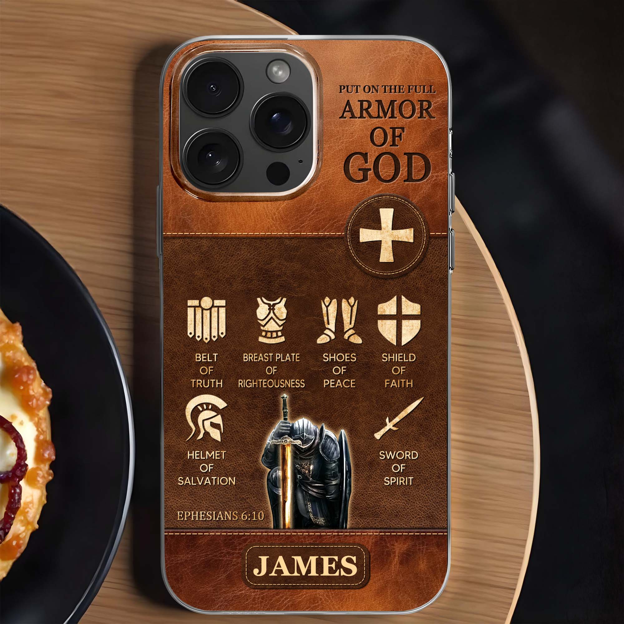 Put On The Full Armor of God, Biblical Armor Elements - Personalized Clear Phone Case - FTH100_PHC