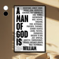 A Man Of God, Inspirational And Spiritual Poster