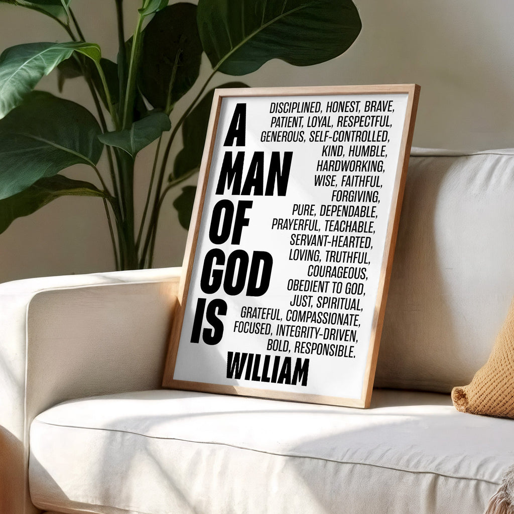 A Man Of God, Inspirational And Spiritual Poster