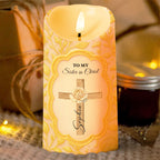 To My Sister in Christ With Cross And Rose Design