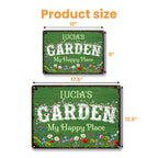 My Happy Place Garden Sign with Flowers and Butterflies