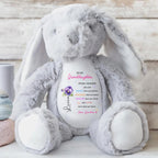 To My Granddaughter, Always Remember You Are Braver, Stuffed Bunny and Flowers