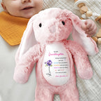 To My Granddaughter, Always Remember You Are Braver, Stuffed Bunny and Flowers