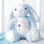 To My Granddaughter, Always Remember You Are Braver, Stuffed Bunny and Flowers