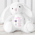 To My Granddaughter, Behind You, All Your Memories, Stuffed Bunny and Flower