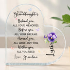 Love Message To Granddaughter With Pansy Flower