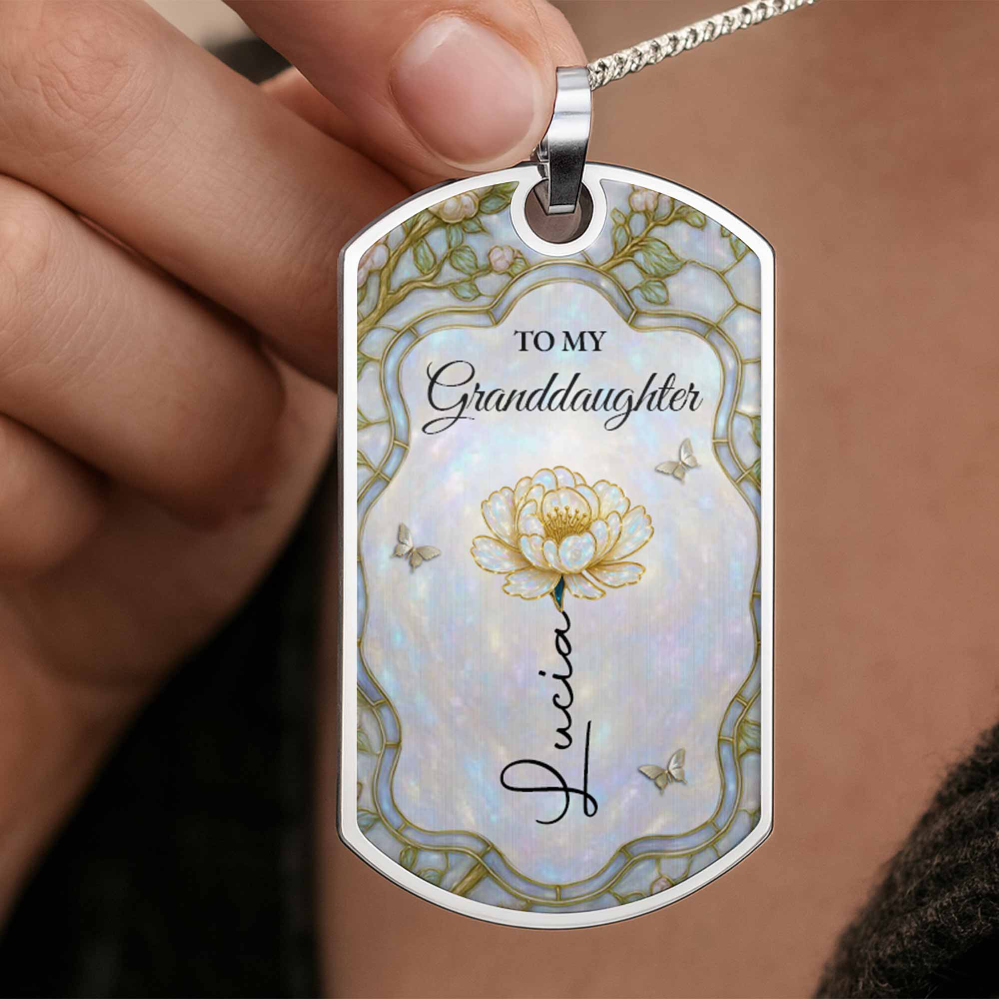 To My Granddaughter, Love You Forever, Flower And Butterflies