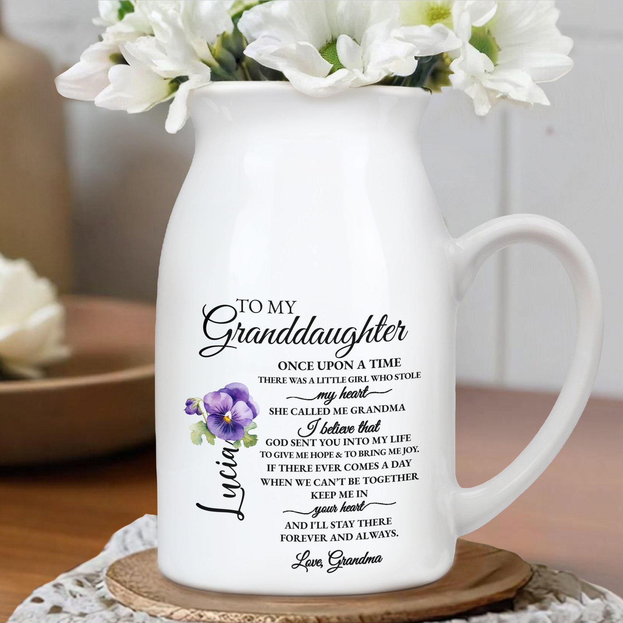 Granddaughter Heartwarming Message With Flowers