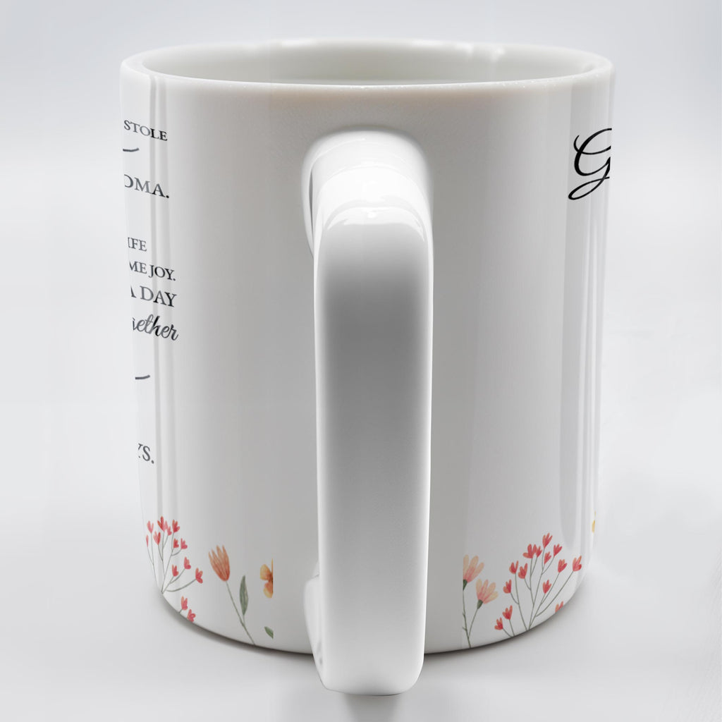 Grandmother Granddaughter Love Message With Pansy Flower Design - Personalized Custom Coffee Mug - GDT108_MG