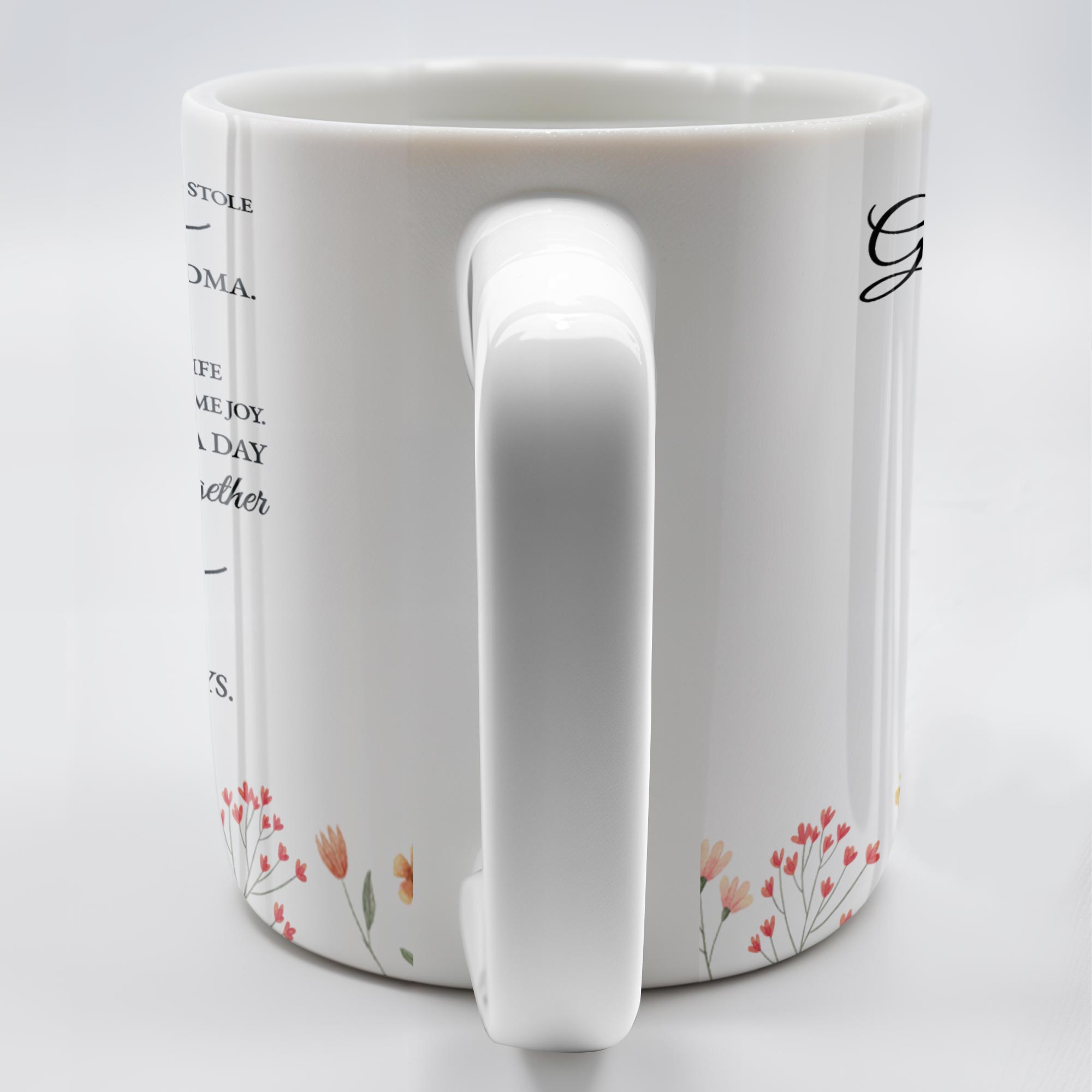 Grandmother Granddaughter Love Message With Pansy Flower Design - Personalized Custom Coffee Mug - GDT108_MG