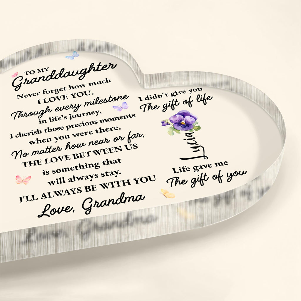 To My Granddaughter, Love Always Stays With Beautiful Butterflies and Flowers