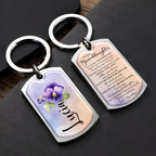Believe In Yourself Floral Keychain For Granddaughter