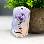 Believe In Yourself Floral Keychain For Granddaughter