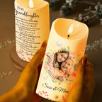 Love and Dreams Granddaughter Floral LED Candle