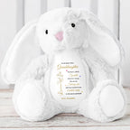 To My Beautiful Granddaughter, You leave a little Sparkle, Stuffed Bunny with Stars