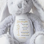 To My Beautiful Granddaughter, You leave a little Sparkle, Stuffed Bunny with Stars