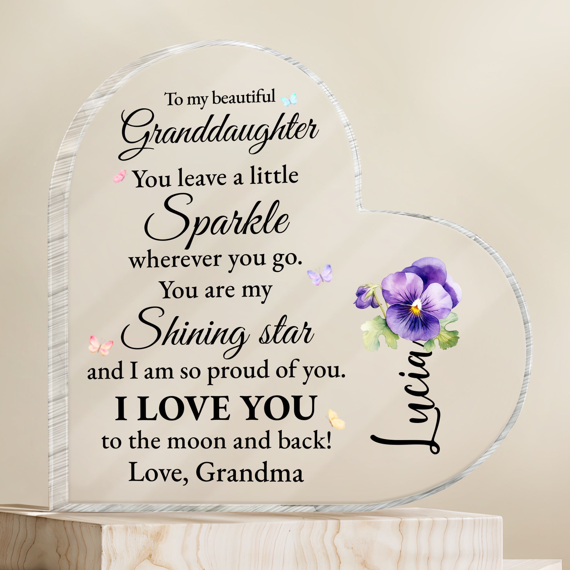 Granddaughter You Are My Shining Star Beautiful Message