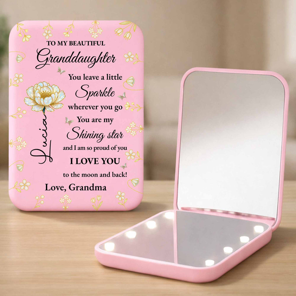 To My Beautiful Granddaughter Sparkle Wherever You Go Shining Star Flower