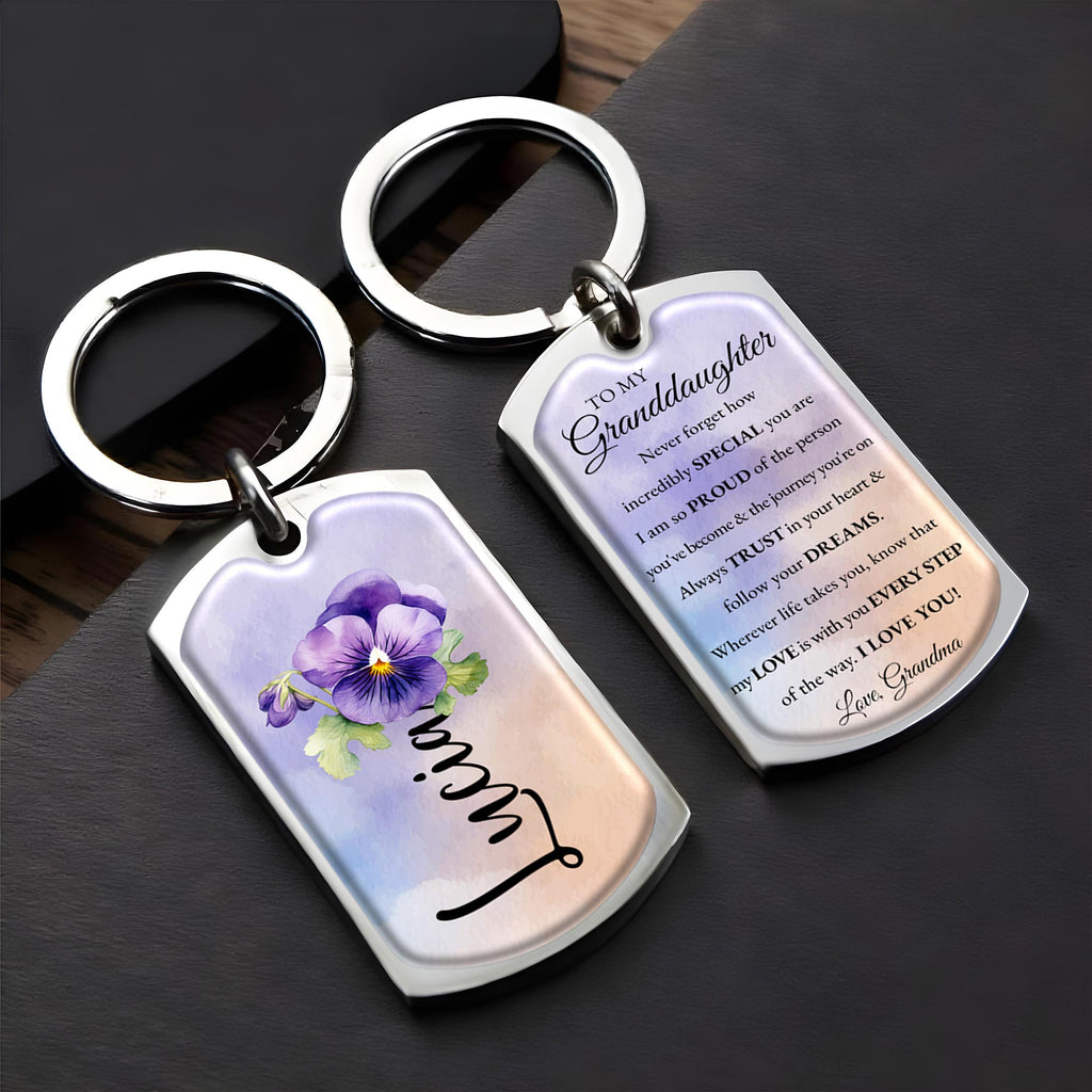 Trust Your Heart and Follow Your Dreams Pansy Flower Design