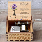 Special Message Floral Music Box For Granddaughter