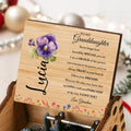 Special Message Floral Music Box For Granddaughter