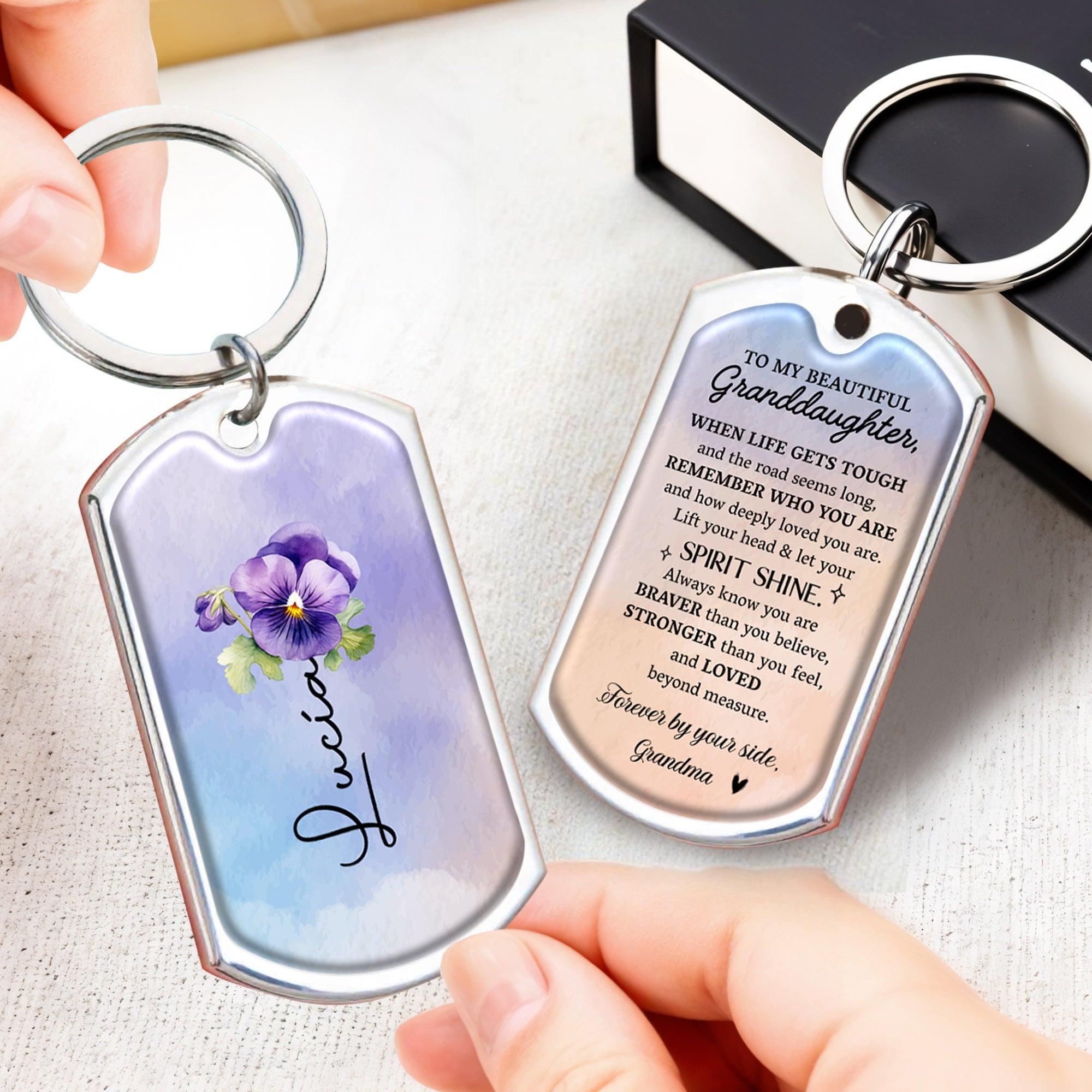 Inspirational Quote For Granddaughter With Flowers