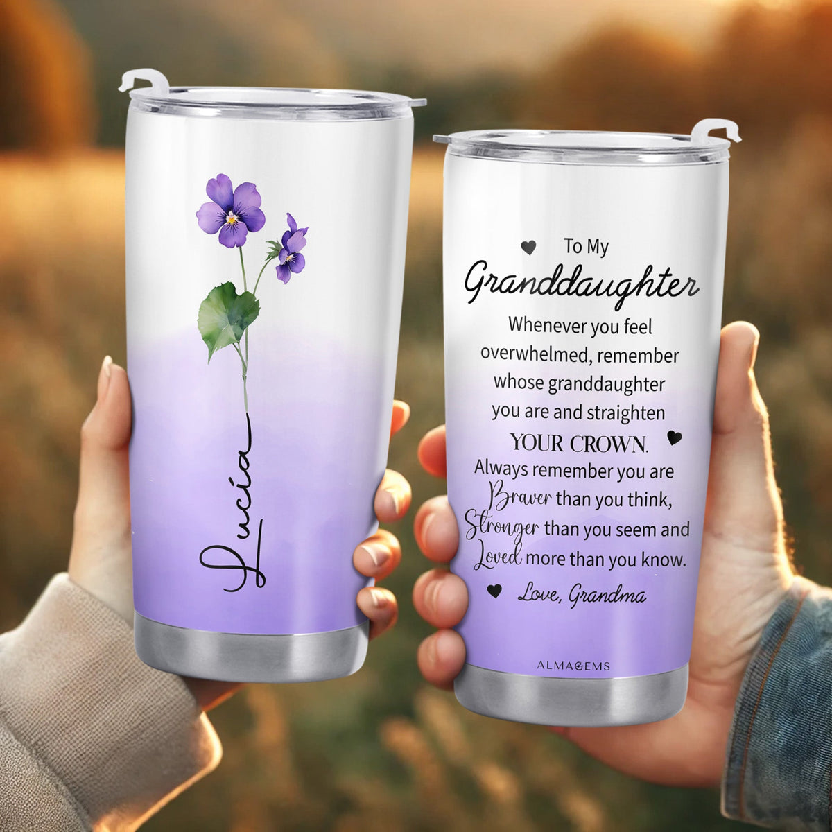 Braver, Stronger, Loved Inspirational Message For Granddaughters