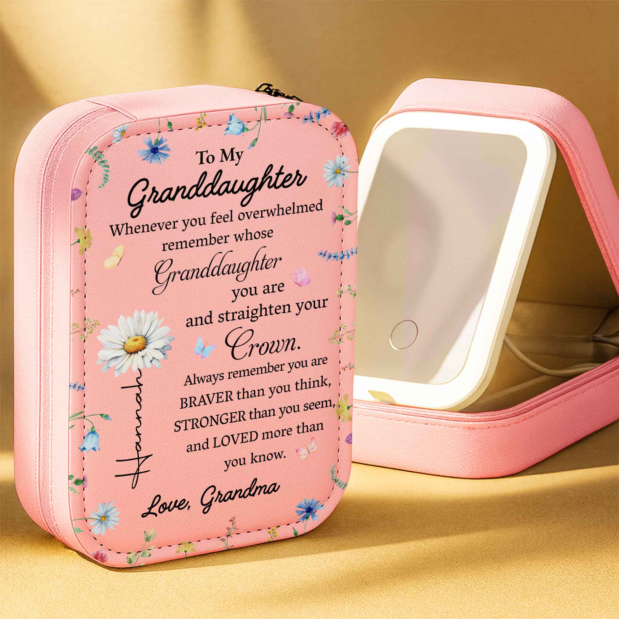 To My Granddaughter, Flowers And Crown