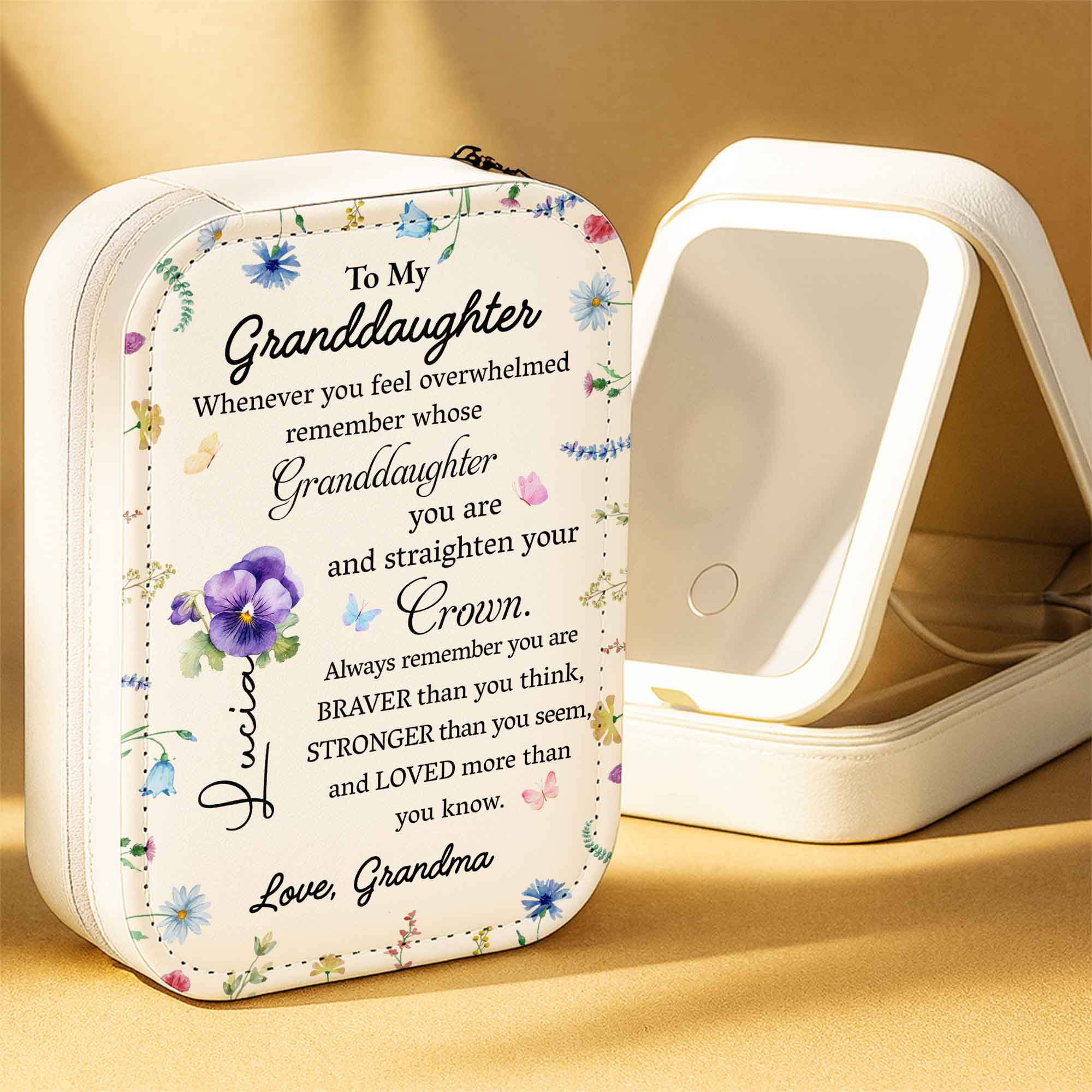 To My Granddaughter, Flowers And Crown