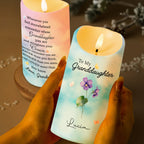 To My Granddaughter Crown And Flowers Quote