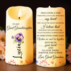 To My Great Granddaughter, Once Upon A Time, Flowers and Candle