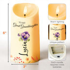 To My Great Granddaughter, Once Upon A Time, Flowers and Candle