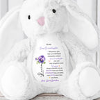 To My Great Granddaughter, Whenever You Feel Overwhelmed, Remember Whose Great Granddaughter You Are, Stuffed Bunny And Flowers