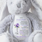 To My Great Granddaughter, Whenever You Feel Overwhelmed, Remember Whose Great Granddaughter You Are, Stuffed Bunny And Flowers
