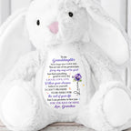 To My Granddaughter, Never Forget That I Love You, Stuffed Bunny And Flowers